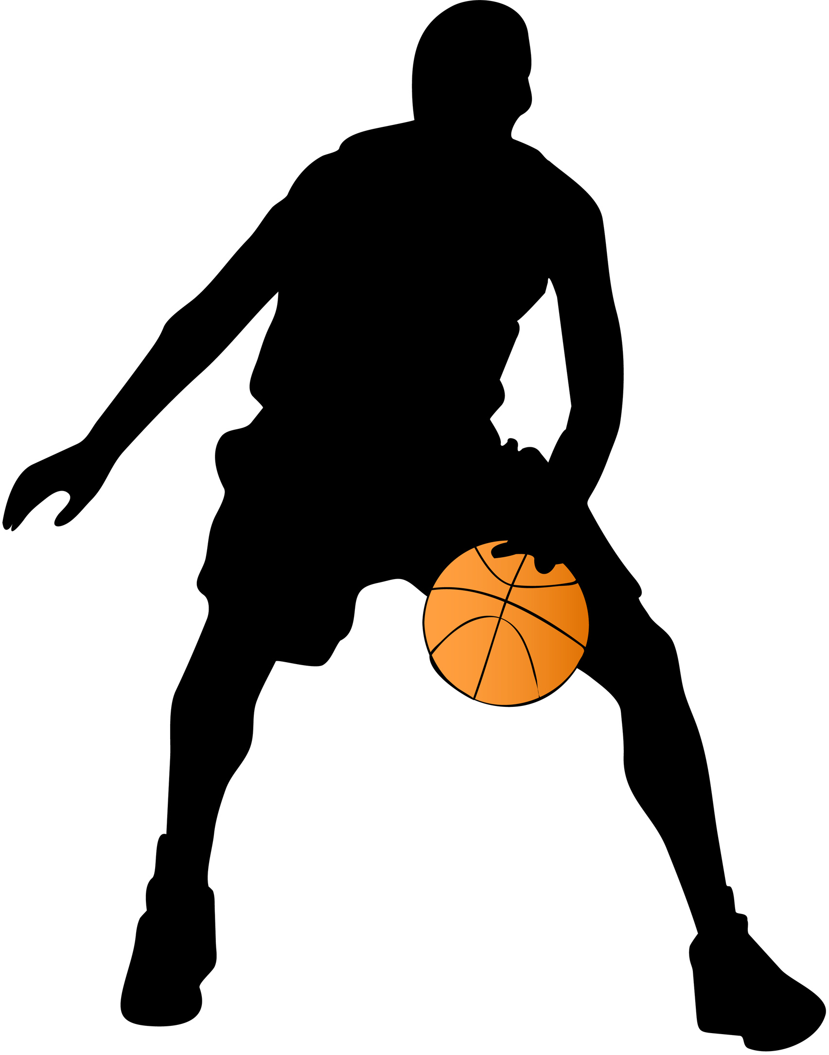 Basketball player clipart silhouette