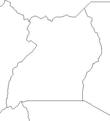 Free Blank Outline Maps of Uganda