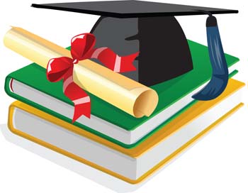 Book and scholar hat vector, free vector images