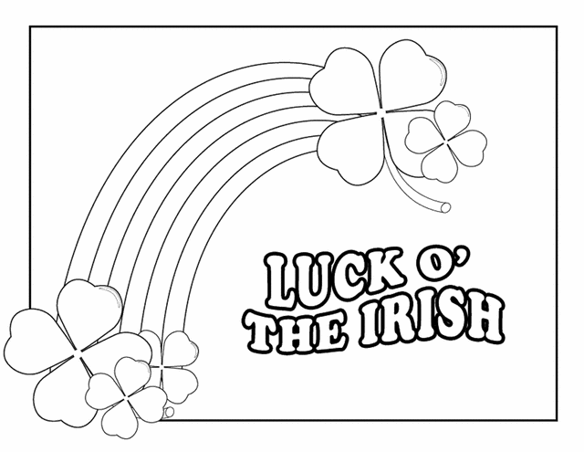 Home Coloring Pages Luck The Irish Page | Coloring University