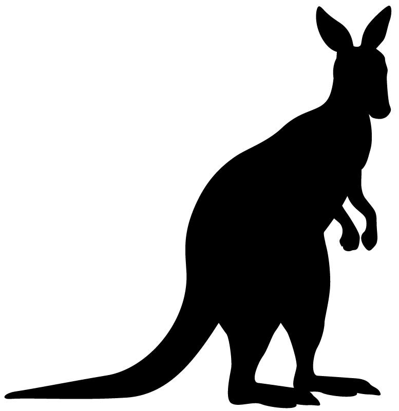 Kangaroo clipart silhouette