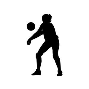 VOLLEYBALL PLAYER DECALS (Wall Silhouettes) Volleyball Player ...