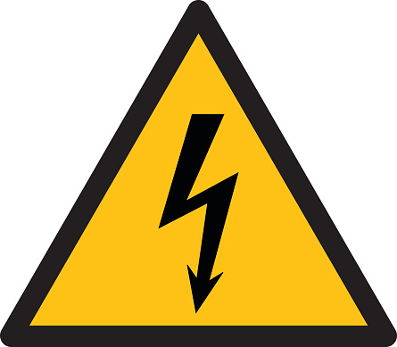 High Voltage Sign Clip Art, Vector Images & Illustrations