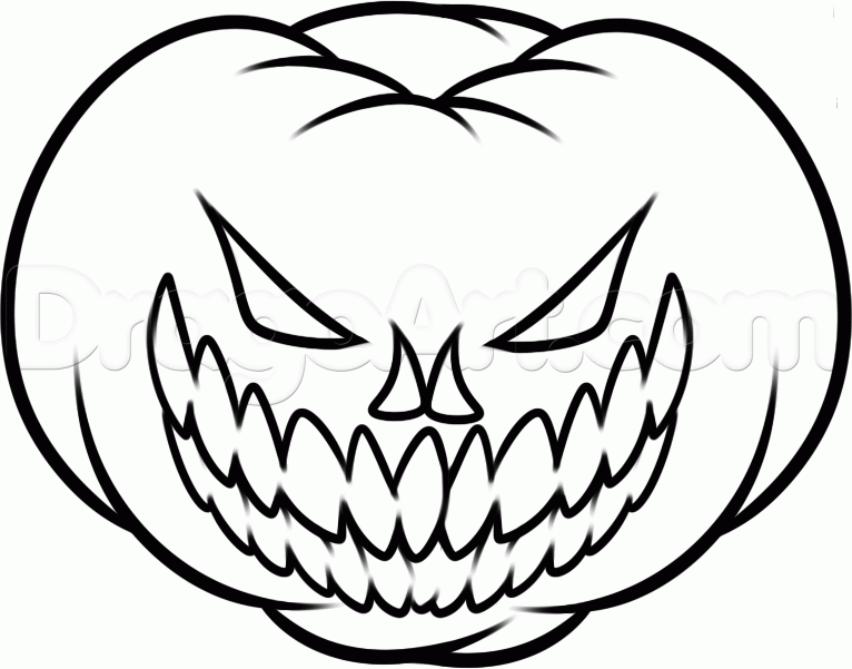 How to Draw a Halloween Pumpkin, Step by Step, Halloween, Seasonal ...