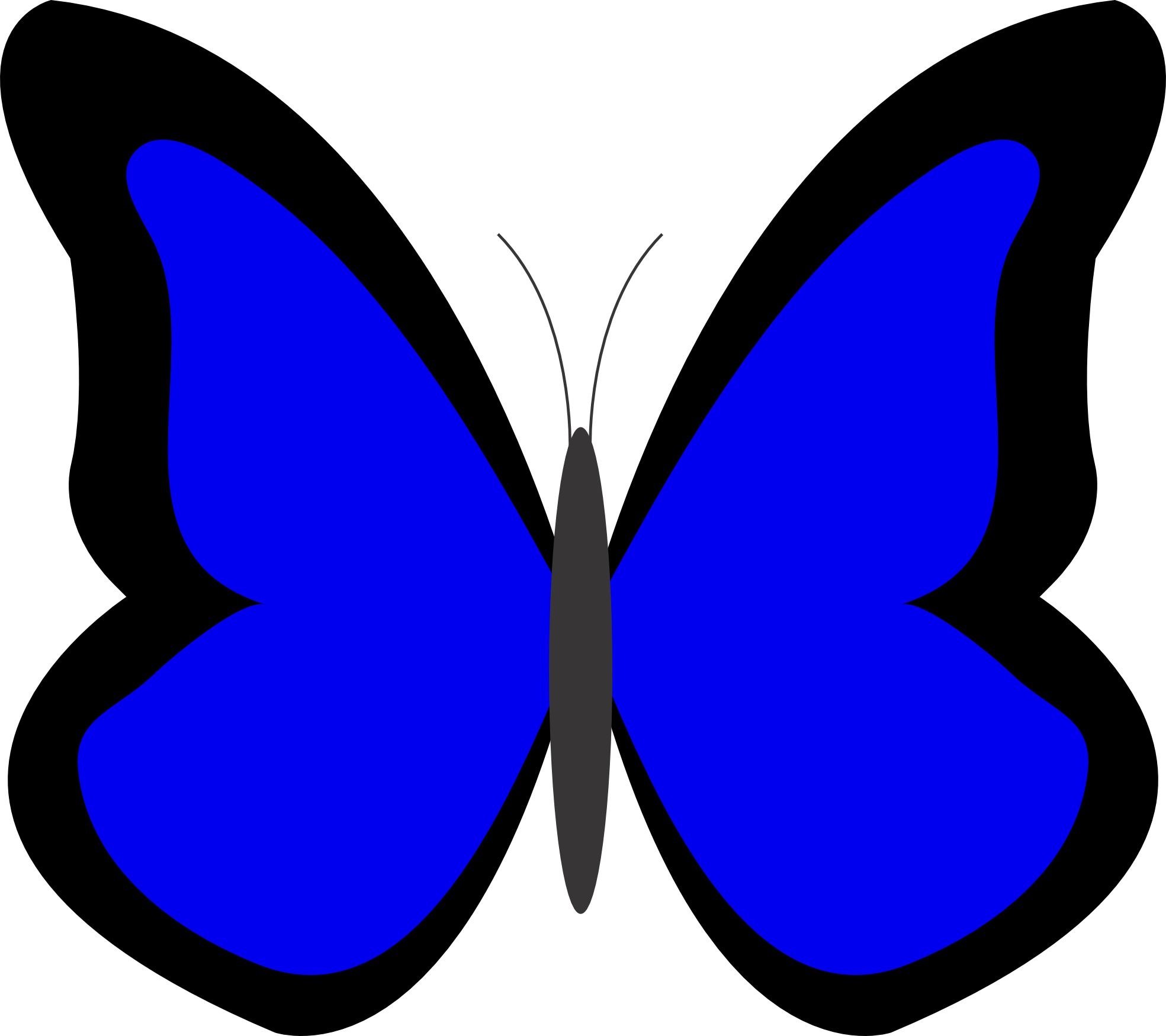 Blue Butterfly Clipart - Free Clipart Images