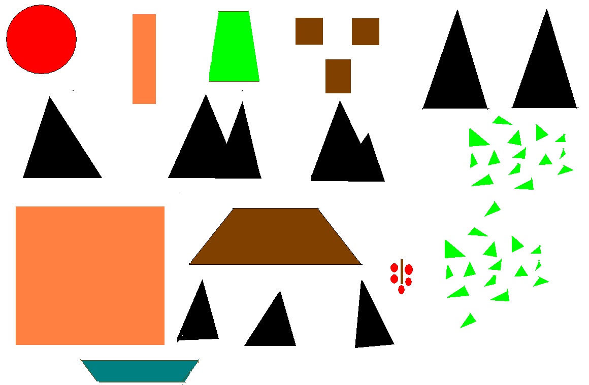 My Blog: Create Scenery with Shapes - Grade - 1 Maths Project