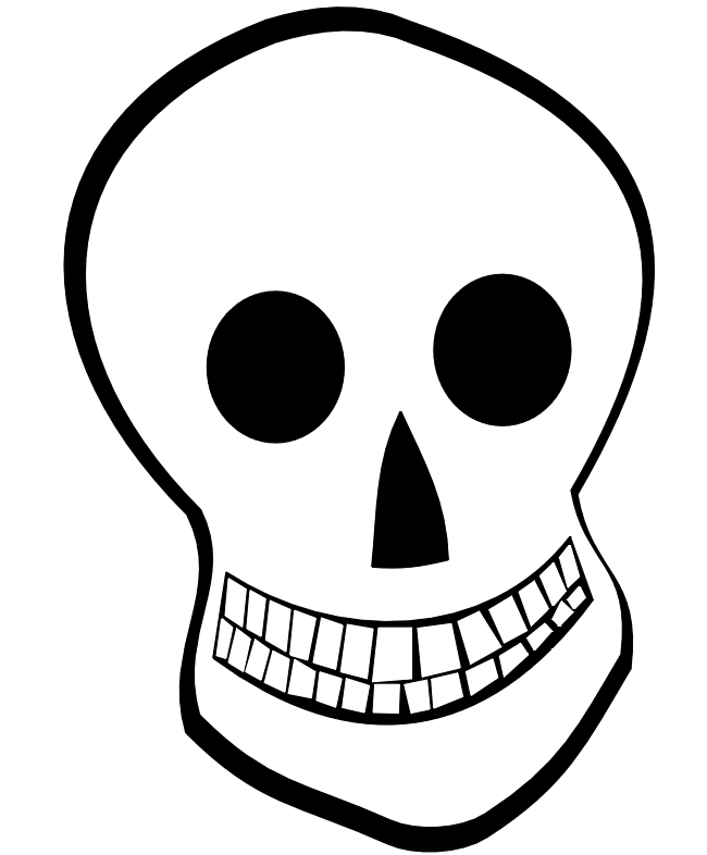 cartoon skeleton head