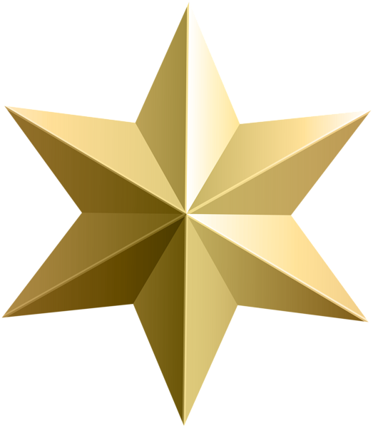 Gold Star Transparent PNG Clip Art Image