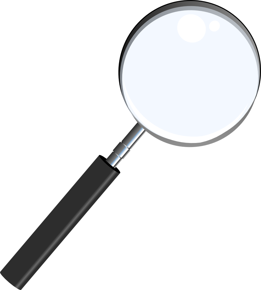 Magnifying Glass Clipart Black And White - Free ...