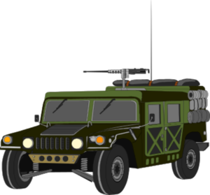 Humvee Improvised - vector Clip Art