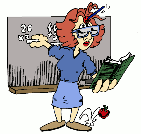 Funny Teacher Cartoon Clipart