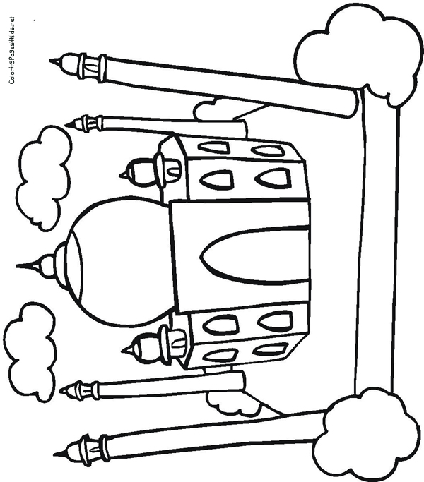 Taj Mahal Coloring Pages | Coloring Pages For Kids - ClipArt Best ...