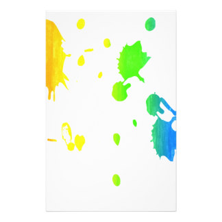 Paint Splatter Stationery | Zazzle