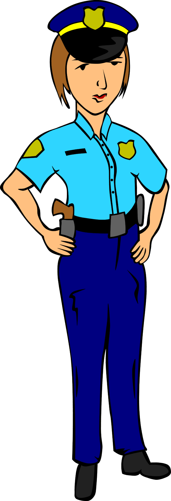 Woman Police Officer - vector Clip Art