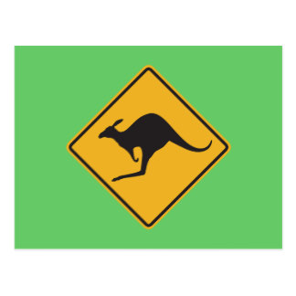 Kangaroo Sign Postcards | Zazzle