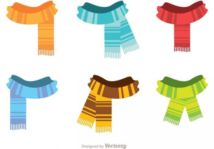 fringed neck scarf vectors download free vector art stock for ...