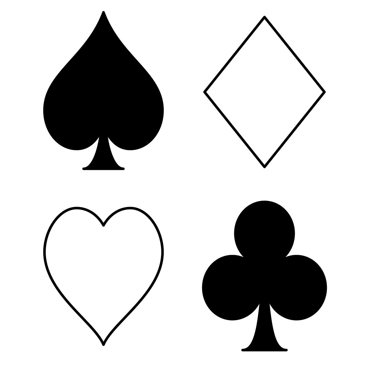 Card Suits Clipart