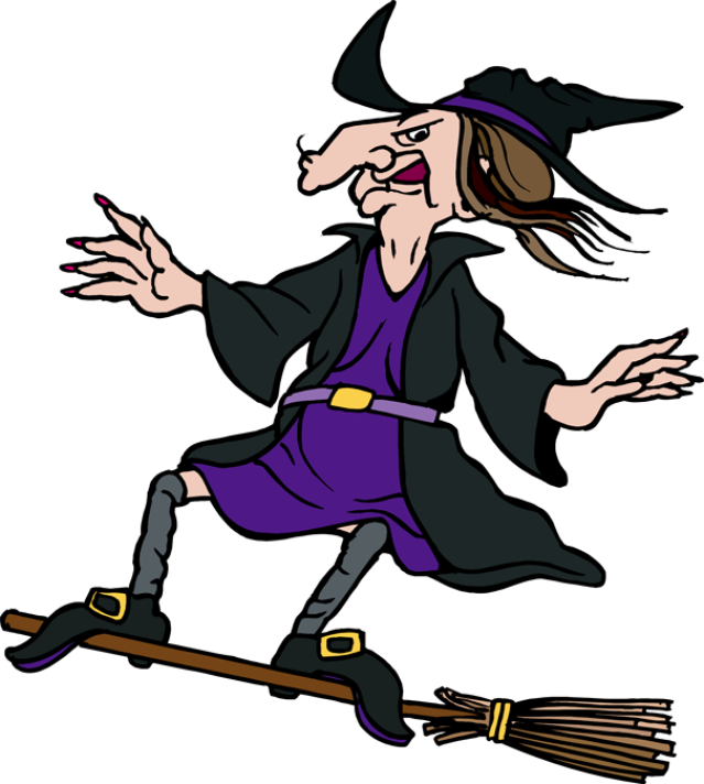 witch on a broom band
