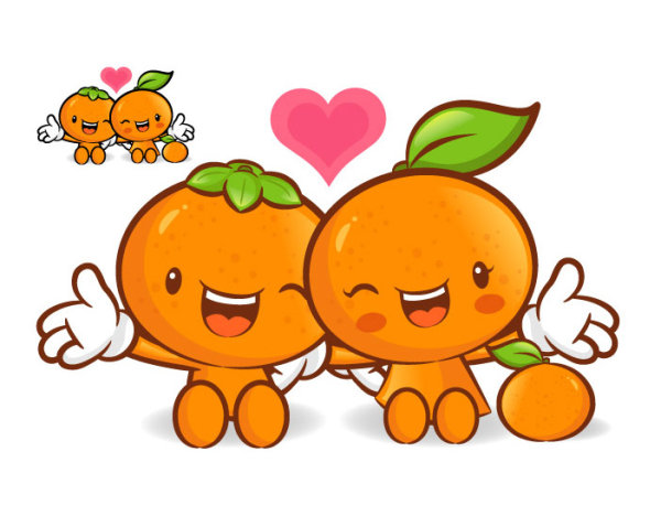 Super love cartoon fruit vector material 1 Download Free Vector,