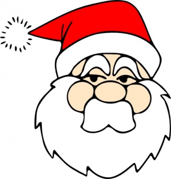 Santa Line Art clip art | Download free Vector