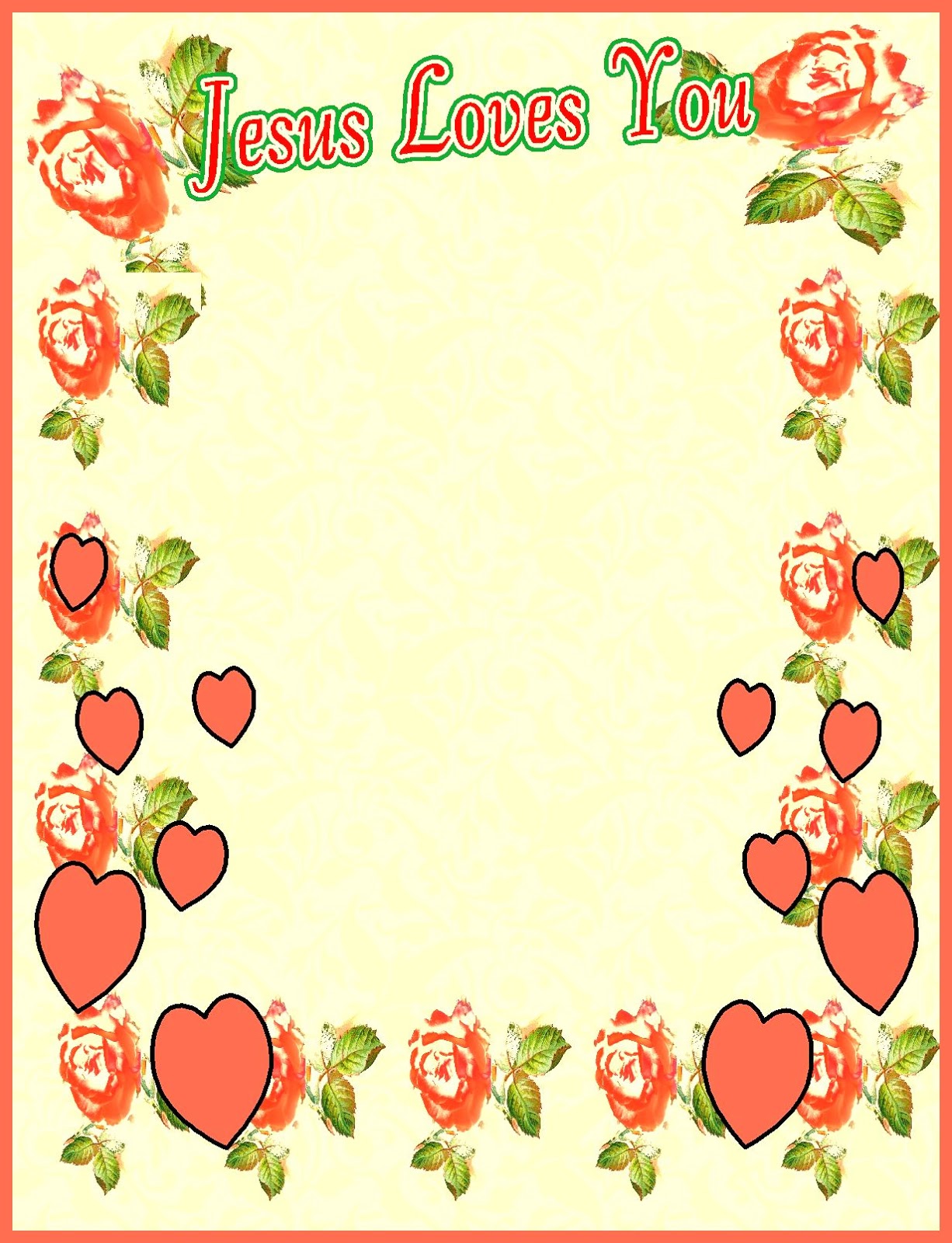 Free Border Stationery I Love Jesus - ClipArt Best