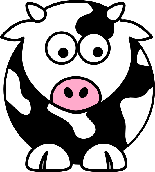 Black Cow clip art - vector clip art online, royalty free & public ...
