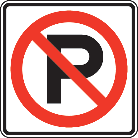 International No Parking Symbol Sign by SafetySign.com - Y2733