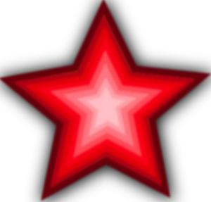 Red Gradient Star clip art - vector clip art online, royalty free ...