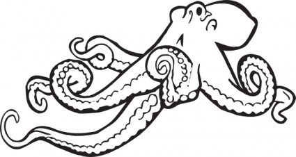 Coloring Book Octopus clip art Free vector in Open office drawing ...