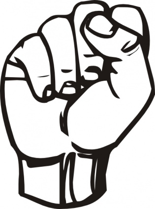 Sign Language S Fist clip art - Download free Other vectors