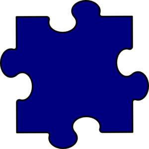 Dark Blue Puzzle Piece Clip Art - vector clip art ...