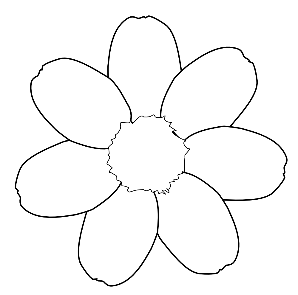 daisy flower 3 black white line art tattoo tatoo SVG