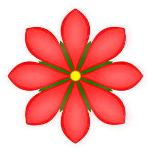 Red Flower clip art - vector clip art online, royalty free ...