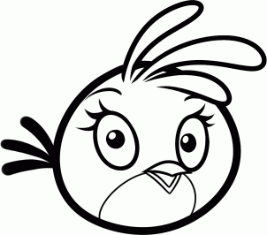 How to draw a pink bird from angry bird | Angry Birds Addiction