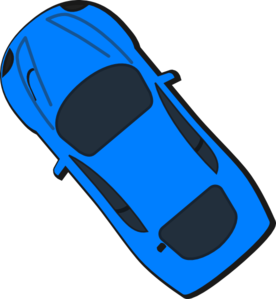 Blue Car - Top View - 130 clip art - vector clip art online ...