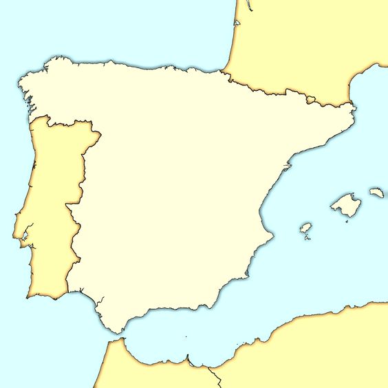 Spain, Maps and Portugal