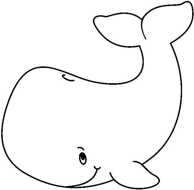 Free whale clipart black and white