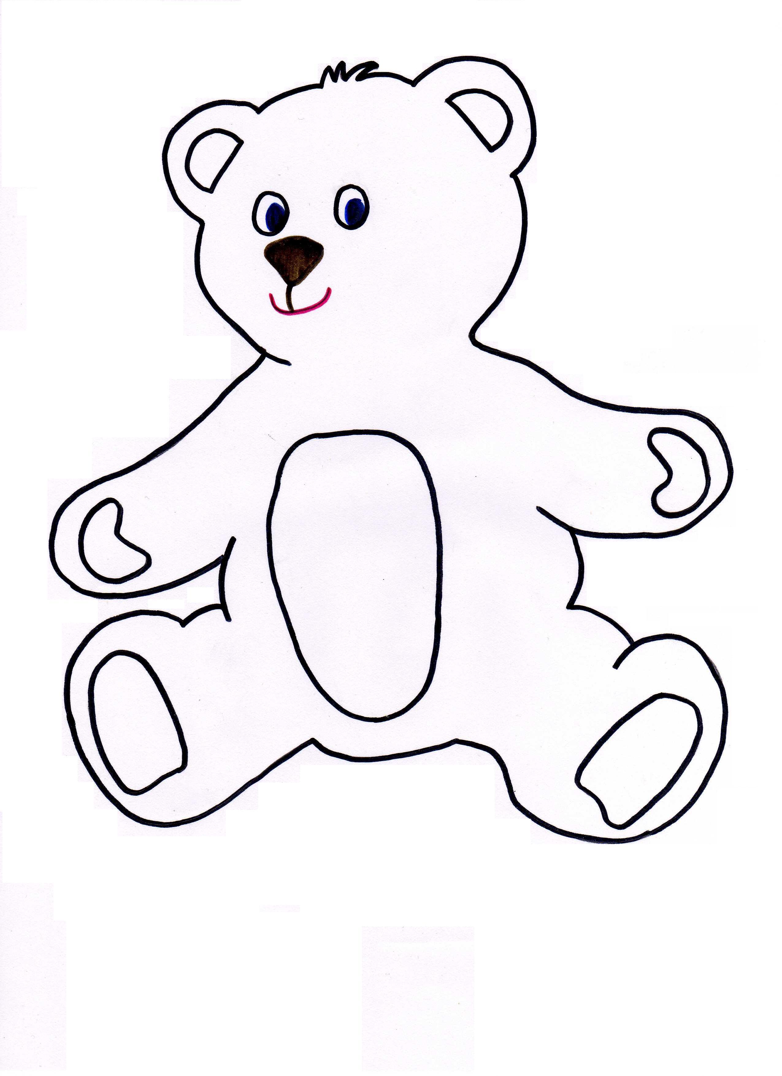 Best Photos of Teddy Bear Stencil Template - Teddy Bear Template ...