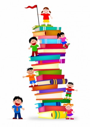 Stack of books vector clip art free vectors on - Clipartix