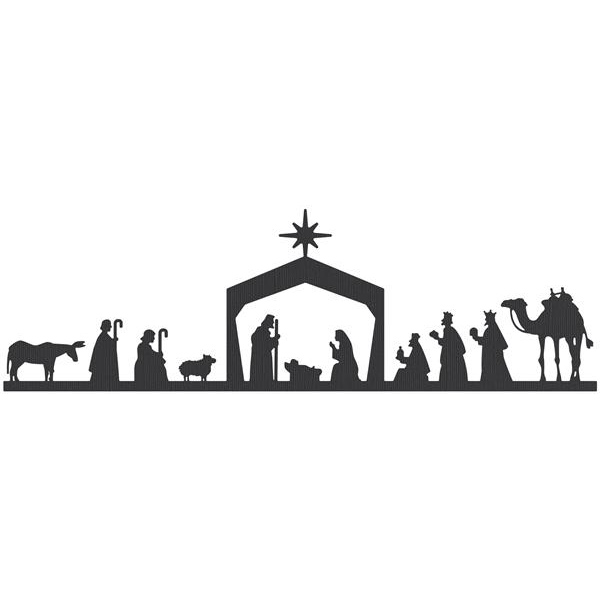 Black nativity scene clipart
