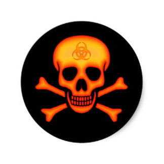 Orange Biohazard Symbol Stickers | Zazzle