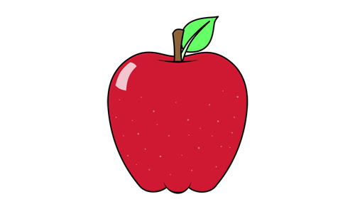 How to draw an Apple - Drawing for Children