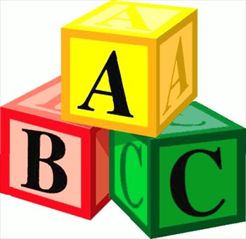 Abc block letters clipart