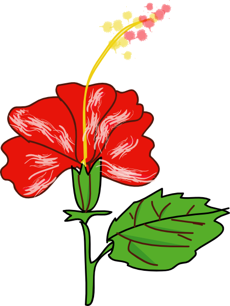 Hibiscus Flower Cartoon | Free Download Clip Art | Free Clip Art ...