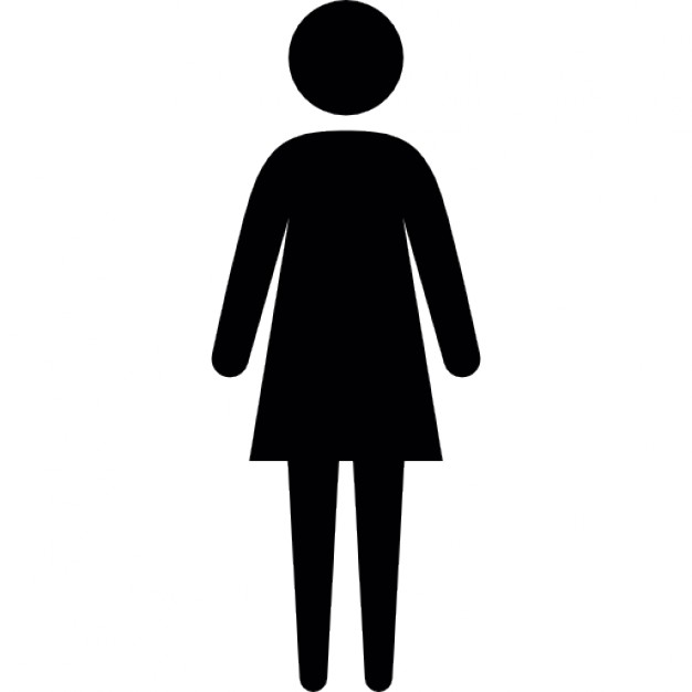 Standing female wearing dress Icons | Free Download