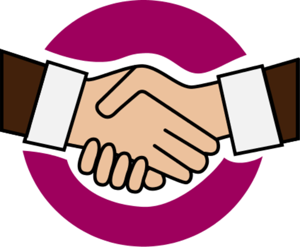 A handshake icon - vector Clip Art