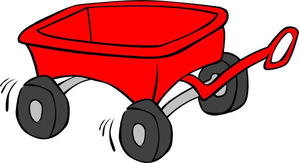 Red wagon clipart