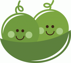 Three peas in a pod clipart