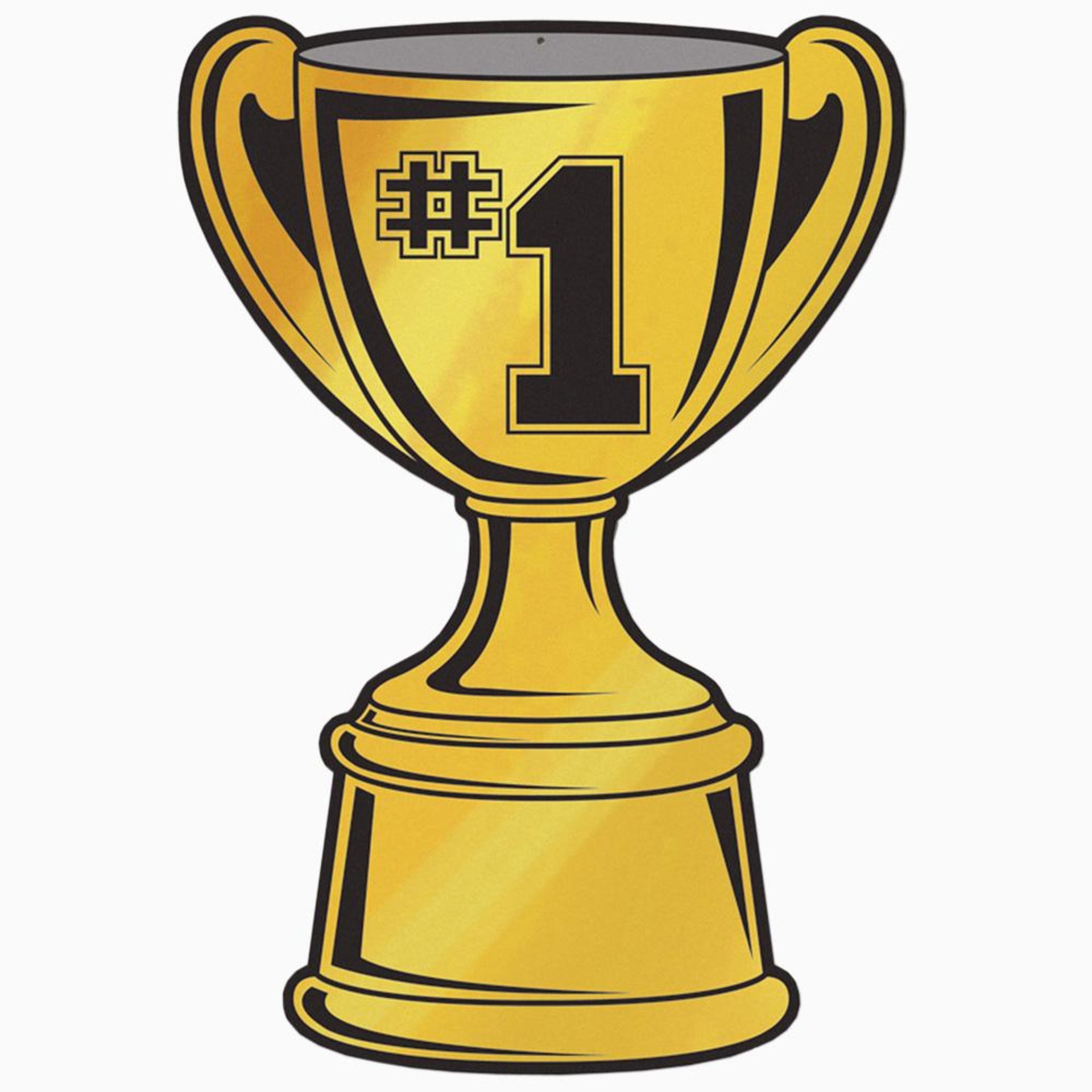 1 Trophy Black Clipart