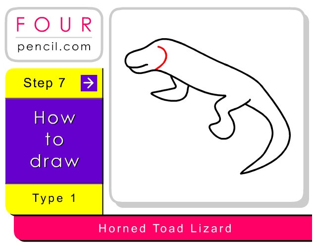 Fourpencil.com - - 0613 - How to draw Horned Toad Lizard step by ...